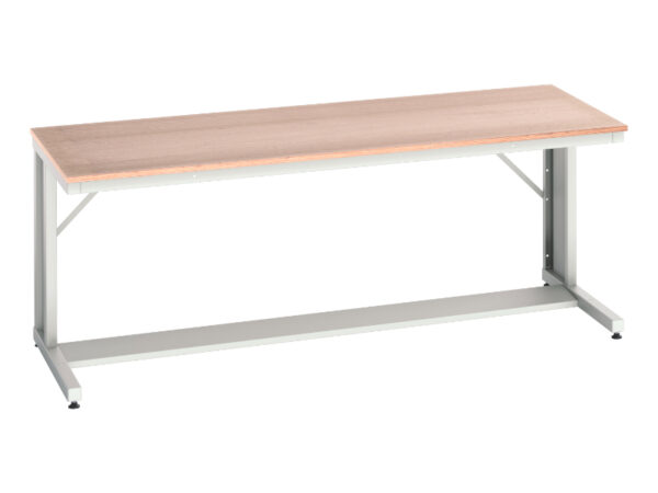 Strong Metal Work Table - Multiplex Worktop. WxDxH: 2000X800X780mm Ral 7035 _SKU-16922328.16