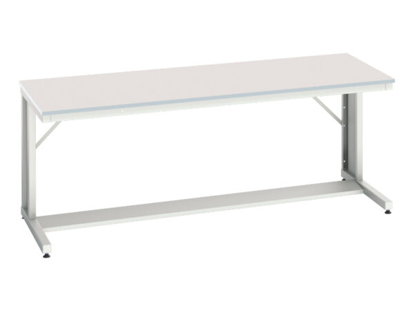 Strong Steek Work Table - Verso Cantilever Bench with Mfc Worktop. WxDxH: 2000X800X780mm Ral 7035 _SKU-16922329.16