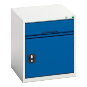 Bott Drawer Cabinet - Verso Drawer-Door Cabinet with 1 Drawer / Cupboard. WxDxH: 525X550X600mm Ral 7035/5010 _SKU-16925006.11