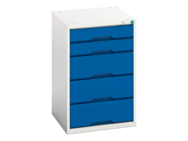 Verso Drawer Cabinet with 5 Drawers. - WxDxH: 525X550X800mm Ral 7035/5010 _SKU-16925012.11