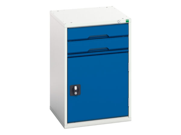 Bott 2 Drawer Cabinet - Verso 2 Drawer Cupboard. WxDxH: 525X550X800mm Ral 7035/5010 _SKU-16925016.11