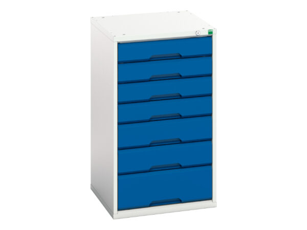 Bott Verso Industrial Workshop Drawers - Verso Drawer Cabinet with 7 Drawers. WxDxH: 525X550X900mm Ral 7035/5010 _SKU-16925029.11