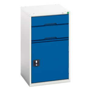 Industrial Drawers Cabinets - Verso Drawer-Door Cabinet with 2 Drawers / Cupboard. WxDxH: 525X550X900mm Ral 7035/5010 _SKU-16925037.11