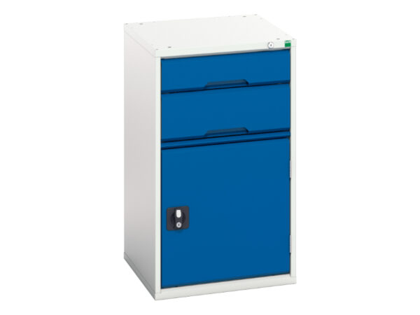 Industrial Drawers Cabinets - Verso Drawer-Door Cabinet with 2 Drawers / Cupboard. WxDxH: 525X550X900mm Ral 7035/5010 _SKU-16925037.11