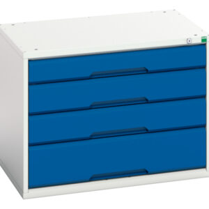 Metal Workshop Cabinet with Drawers - 4 Drawers. WxDxH: 800X550X600mm Ral 7035/5010 _SKU-16925104.11