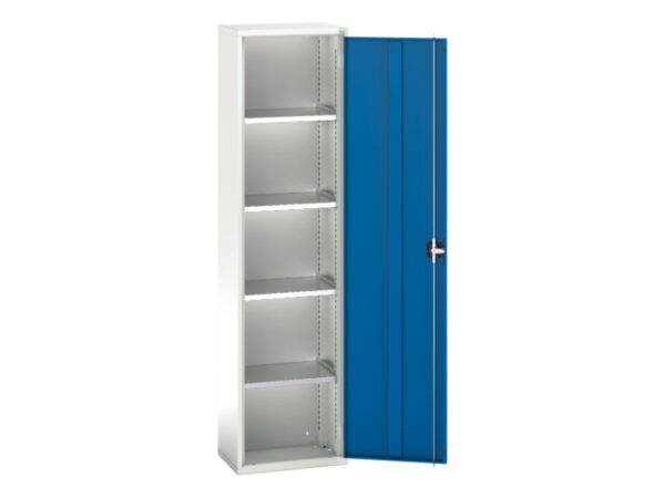 4 Shelve Bott Cupboard - Verso Shelf Cupboard with 4 Shelves. WxDxH: 525X350X2000mm Ral 7035/5010 _SKU-16926019.11