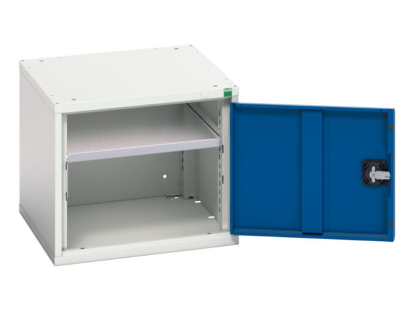 Heavy Duty Shelf Cupboard - Verso Shelf Cupboard with 1 Shelf. WxDxH: 525X550X450mm Ral 7035/5010 _SKU-16926030.11