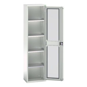 Verso Window Door Cupboard with 4 Shelves. WxDxH: 525X350X2000mm Ral 7035 _SKU-16926073.16