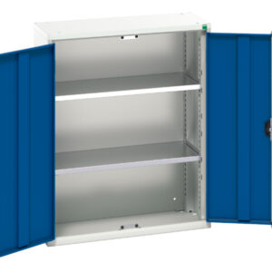 Verso Wall / Shelf Cupboard with 2 Shelves. WxDxH: 800X350X1000mm Ral 7035/5010 _SKU-16926114.11