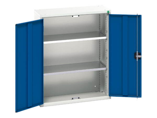 Verso Wall / Shelf Cupboard with 2 Shelves. WxDxH: 800X350X1000mm Ral 7035/5010 _SKU-16926114.11