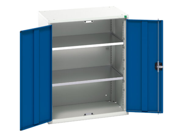 Verso Shelf Cupboard - Verso Shelf Cupboard with 2 Shelves. WxDxH: 800X550X1000mm Ral 7035/5010 _SKU-16926159.11