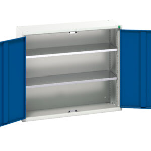 Verso Wall / Shelf Cupboard with 2 Shelves. WxDxH: 1050X350X900mm Ral 7035/5010 _SKU-16926211.11