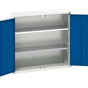 Verso Wall / Shelf Cupboard with 2 Shelves. WxDxH: 1050X350X1000mm Ral 7035/5010 _SKU-16926214.11