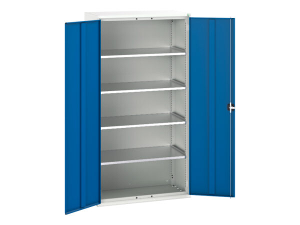 Verso Shelf Cabinet with 4 Shelves - WxDxH: 1050X550X2000mm Ral 7035/5010 _SKU-16926267.11