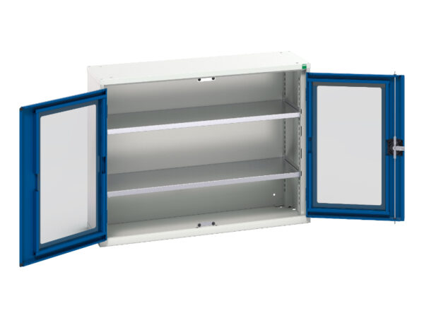Verso Window Door Cupboard - with 2 Shelves. WxDxH: 1050X350X800mm Ral 7035/5010 _SKU-16926270.11
