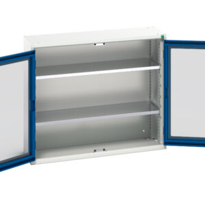 Verso Window Door Cupboard with 2 Shelves. WxDxH: 1050X350X900mm Ral 7035/5010 _SKU-16926271.11