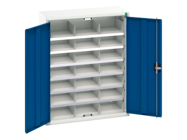 Verso Compartment Cupboard with 21 Compartments. WxDxH: 800X350X1000mm Ral 7035/5010 _SKU-16926402.11