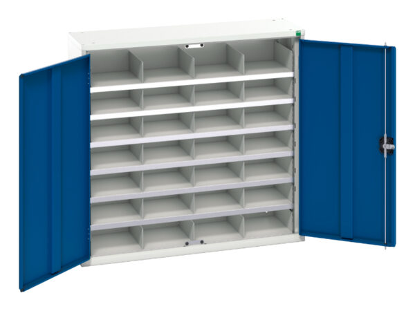 Verso Compartment Cupboard with 28 Compartments. WxDxH: 1050X350X1000mm Ral 7035/5010 _SKU-16926502.11