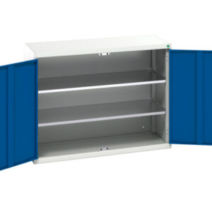 Verso Shelf Cupboard with 2 Shelves. WxDxH: 1300X550X1000mm Ral 7035/5010 _SKU-16926601.11