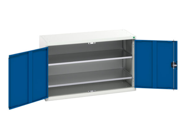 Verso Shelf Cupboard with 2 Shelves. WxDxH: 1300X550X800mm Ral 7035/5010 _SKU-16926621.11