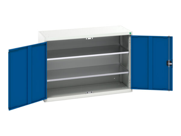 Verso Shelf Cupboard with 2 Shelves. WxDxH: 1300X550X900mm Ral 7035/5010 _SKU-16926631.11