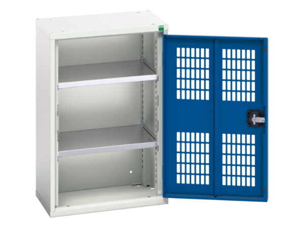 Verso Ventilated Door Cupboard with 2 Shelves - WxDxH: 525X350X800mm Ral 7035/5010 _SKU-16926710.11