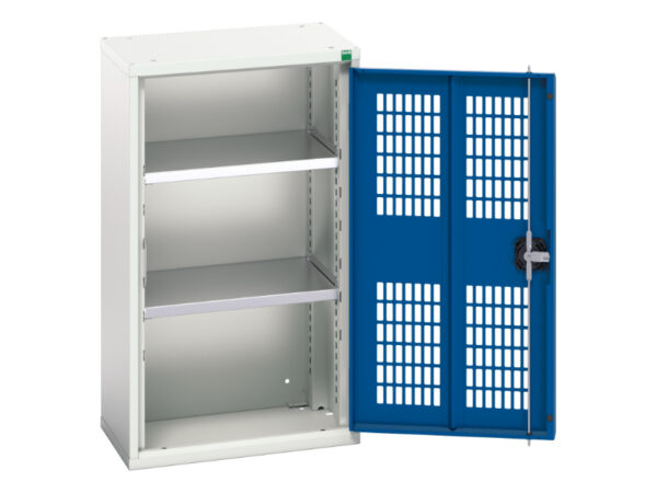Verso Ventilated Door Cupboard with 2 Shelves. WxDxH: 525X350X900mm Ral 7035/5010 _SKU-16926711.11