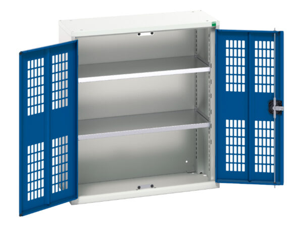 Verso Ventilated Door Cupboard with 2 Shelves. WxDxH: 800X350X900mm Ral 7035/5010 _SKU-16926731.11