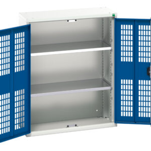 Verso Ventilated Door Cupboard with 2 Shelves. WxDxH: 800X350X1000mm Ral 7035/5010 _SKU-16926732.11
