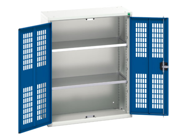 Verso Ventilated Door Cupboard with 2 Shelves. WxDxH: 800X350X1000mm Ral 7035/5010 _SKU-16926732.11
