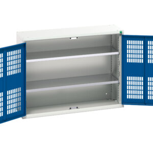 Verso Ventilated Door Cupboard with 2 Shelves. WxDxH: 1050X350X800mm Ral 7035/5010 _SKU-16926750.11