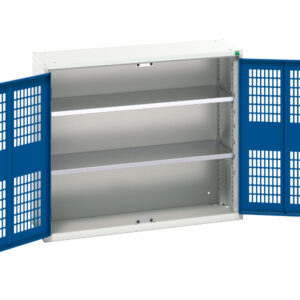 Verso Ventilated Door Cupboard with 2 Shelves. WxDxH: 1050X350X900mm Ral 7035/5010 _SKU-16926751.11