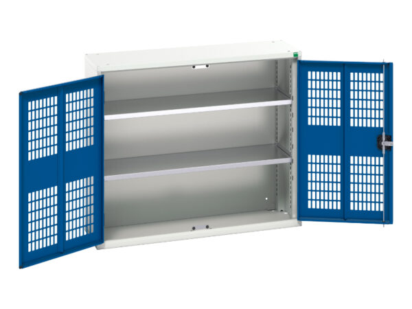 Verso Ventilated Door Cupboard with 2 Shelves. WxDxH: 1050X350X900mm Ral 7035/5010 _SKU-16926751.11
