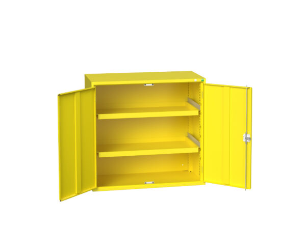 Hazardous Substance Storage - Verso Hazardous Substance Cupboard with 2 Trays. WxDxH: 1050X550X1000mm Ral 1023 _SKU-16926795. 12