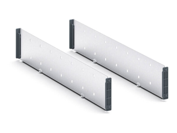 Bott Verso Metal Dividers for Drawers - Verso Adjustable Metal Divider Kit 3 Compartment for Cabinet - WxDxH: 525X550X100/125mm Galvanised Steel _SKU-16926800.51