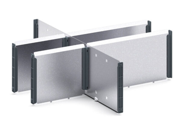 Verso Metal Dividers - Verso Adjustable Metal Divider Kit 6 Compartment for Cabinet - WxDxH: 525X550X175mm Galvanised Steel _SKU-16926803.51
