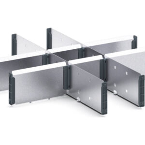 Metal Compartments for Bott Verso Drawers - Verso Adjustable Metal Divider Kit 9 Compartment for Cabinet - WxDxH: 525X550X100/125mm Galvanised Steel _SKU-16926804.51