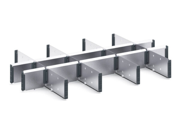 Verso Adjustable Metal Divider Kit 15 Compartment for Cabinet - WxDxH: 800X550X100/125mm Galvanised Steel _SKU-16926824.51