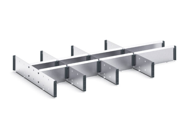 Verso Adjustable Metal Divider Kit 13 Compartment for Cabinet - WxDxH: 1050X550X100/125mm Galvanised Steel _SKU-16926842.51