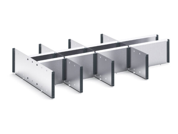 Verso Adjustable Metal Divider Kit 13 Compartment for Cabinet - WxDxH: 1050X550X175mm Galvanised Steel _SKU-16926843.51