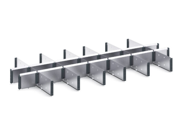Verso Adjustable Metal Divider Kit 21 Compartment for Cabinet - WxDxH: 1050X550X100/125mm Galvanised Steel _SKU-16926844.51