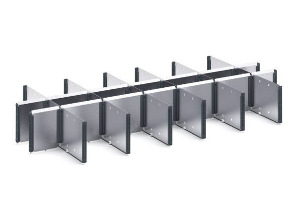 Verso Adjustable Metal Divider Kit 21 Compartment for Cabinet - WxDxH: 1050X550X175mm Galvanised Steel _SKU-16926845.51