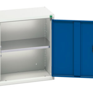 Verso Economy Cupboard with 1 Shelf - WxDxH: 525X350X600mm Ral 7035/5010 _SKU-16929001.11