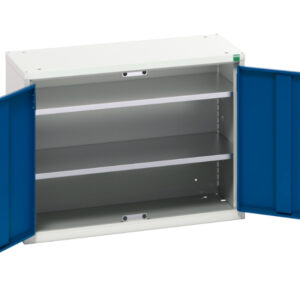 Bott Storage Cabinet Metal for Workshop - Verso Economy Cupboard with 2 Shelves. WxDxH: 800X350X600mm Ral 7035/5010 _SKU-16929102.11