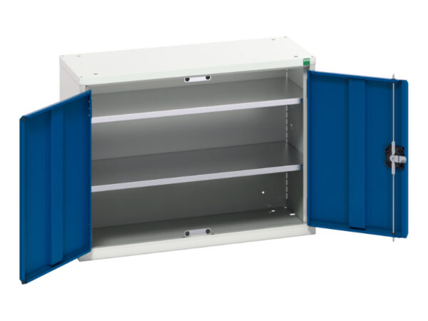 Bott Storage Cabinet Metal for Workshop - Verso Economy Cupboard with 2 Shelves. WxDxH: 800X350X600mm Ral 7035/5010 _SKU-16929102.11