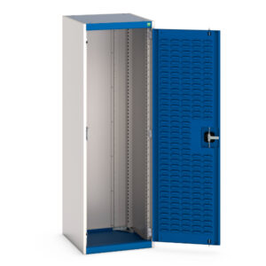 Blue Industrial Cupboards - with Louvre Doors. WxDxH: 525X525X1600mm Ral 7035/5010 _SKU-40010072.11V