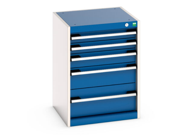 1050mm Heavy Duty Drawer Cabinet - with 5 Drawers. WxDxH: 525X525X700mm Ral 7035/5010 _SKU-40010115.11V