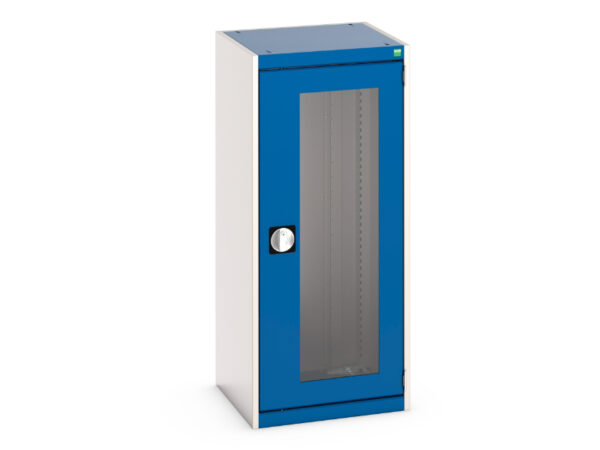Bott Window Steel Cupboard - Cubio Cupboard with Window Doors. WxDxH: 525X525X1200mm Ral 7035/5010 _SKU-40010129.11V