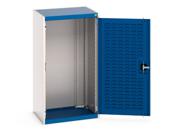 1200mm High Cubio Cupboard - with Louvre Doors. WxDxH: 650X525X1200mm Ral 7035/5010 _SKU-40011016.11V