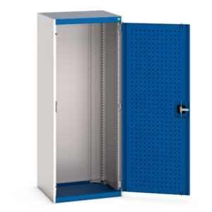 Industrial Metal Cabinets - with Perfo Doors. WxDxH: 650X525X1600mm Ral 7035/5010 _SKU-40011017.11V